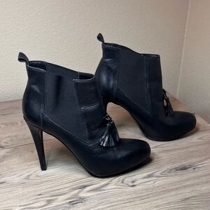 ALL SAINTS Black Leather Booties